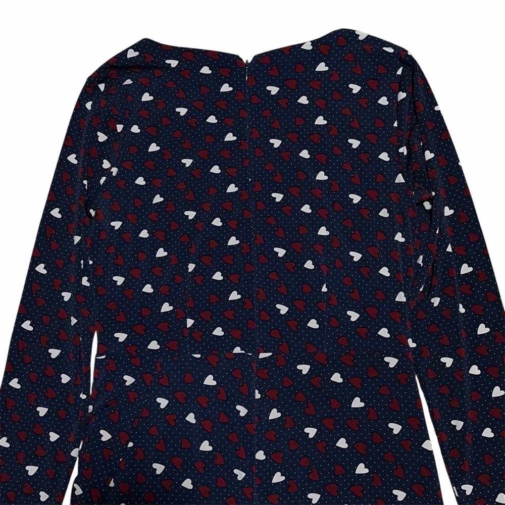 TALBOTS NWT Heart Print A-Line Jersey Sheath Dress 2 - Picture 6 of 15